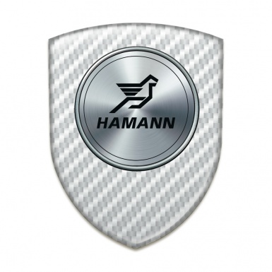 Hamann Emblem Interior White Carbon Print 