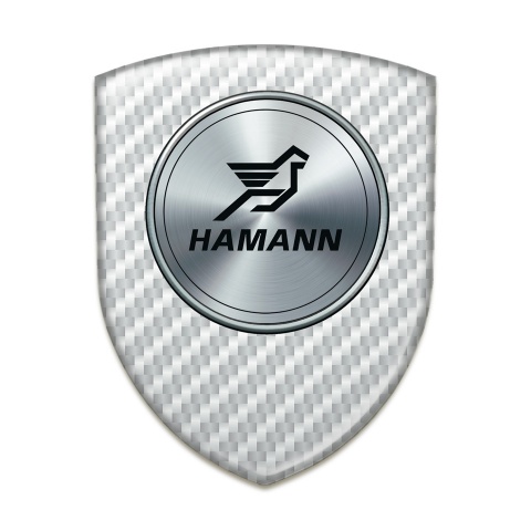 Hamann Emblem Interior White Carbon Print 