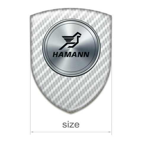 Hamann Emblem Interior White Carbon Print 