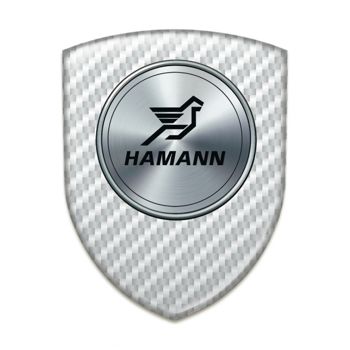 Hamann Emblem Interior White Carbon Print 