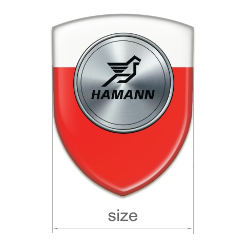 Hamann Self Adhesive Car logo Emblem Red White Print 