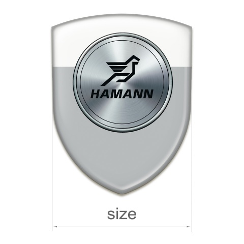 Hamann Silicone Badge Grey White print 