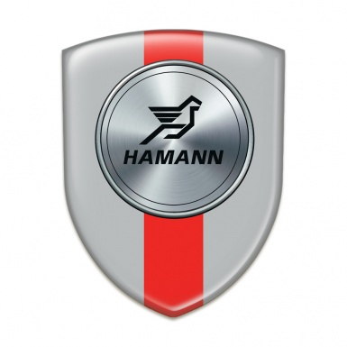 Hamann Auto Emblem Grey with Red Ribbon Print 