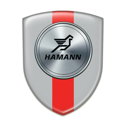 Hamann Auto Emblem Grey with Red Ribbon Print 