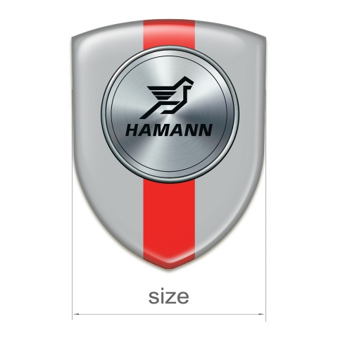 Hamann Auto Emblem Grey with Red Ribbon Print 