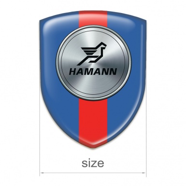 Hamann Logo Emblem Blue with Red Ribbon Print 