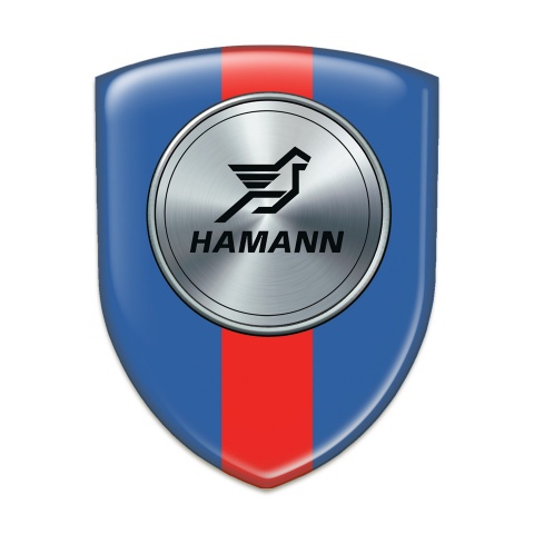 Hamann Logo Emblem Blue with Red Ribbon Print 