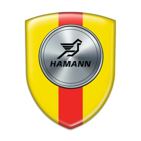 Hamann Tuning Emblem Yellow with Red Ribbon Print 