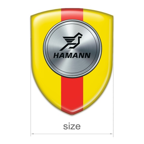 Hamann Tuning Emblem Yellow with Red Ribbon Print 