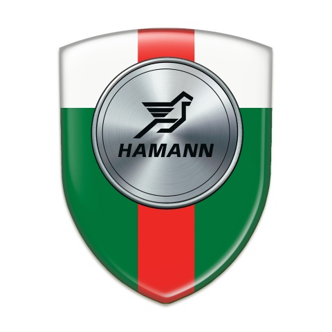 Hamann Resin Sticker Green White with Red Ribbon Print 