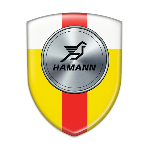 Hamann Emblem Exterior Yellow White Print with Red Ribbon Print 