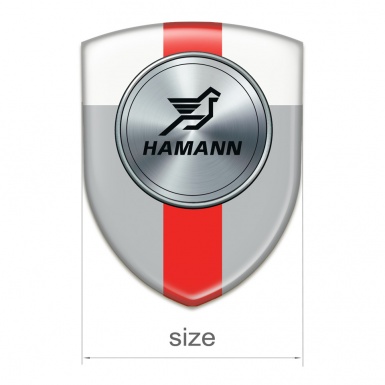 Hamann Emblem Interior Grey White with Red Ribbon Print 