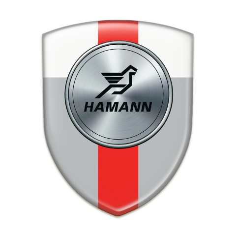 Hamann Emblem Interior Grey White with Red Ribbon Print 