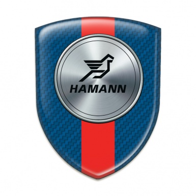 Hamann Car Accessories Badge Navy blue Carbon with Red Band Print 