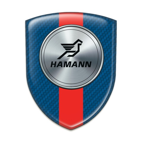 Hamann Car Accessories Badge Navy blue Carbon with Red Band Print 
