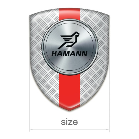 Hamann Car Interior Badge Grid Effect with Red band Print 