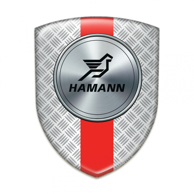 Hamann Car Interior Badge Grid Effect with Red band Print 