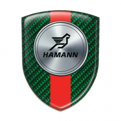 Hamann Silicone Shield Green Carbon with Red Band Print 