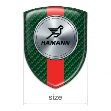 Hamann Silicone Shield Green Carbon with Red Band Print 