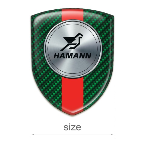 Hamann Silicone Shield Green Carbon with Red Band Print 