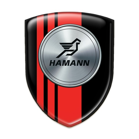 Hamann Logo Emblem Black with Red Tapes Pattern 