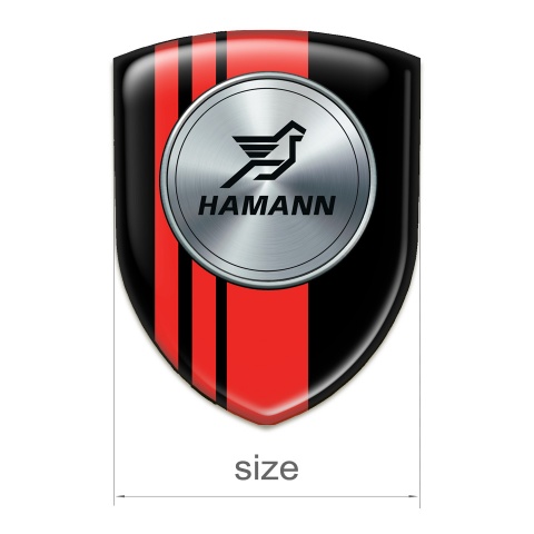 Hamann Logo Emblem Black with Red Tapes Pattern 