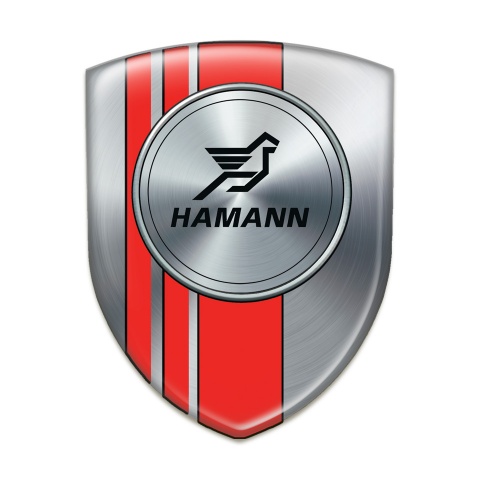 Hamann Tuning Emblem Silver with Red Tapes Version 
