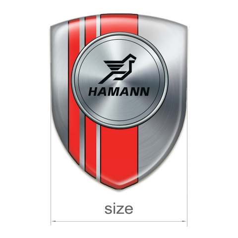 Hamann Tuning Emblem Silver with Red Tapes Version 