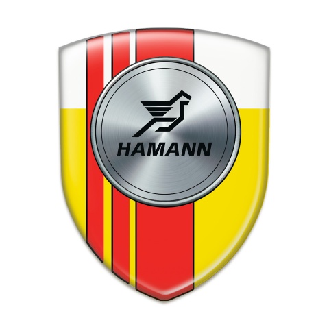 Hamann Tuning Badge Yellow White with Red Tapes Version 