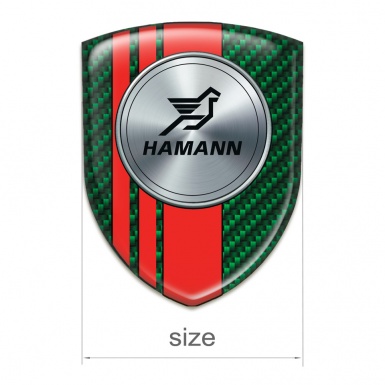 Hamann Car Interior Badge Green carbon with Red Tapes Version 