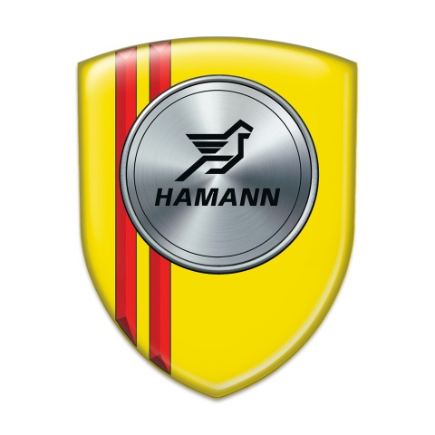 Hamann Logo Emblem Yellow with Red Lines Version 