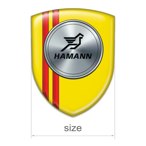 Hamann Logo Emblem Yellow with Red Lines Version 
