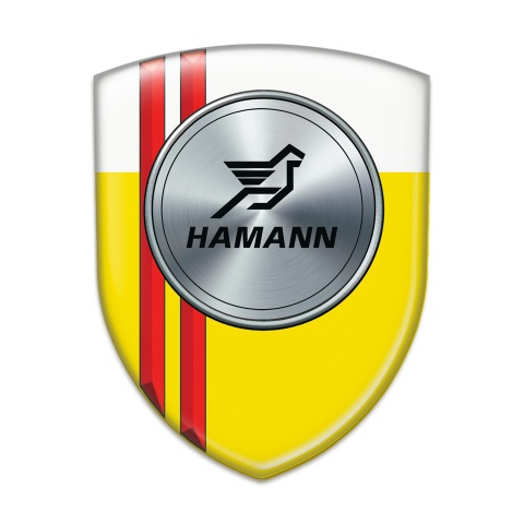 Hamann Resin Sticker Yellow White with Red Lines Version 