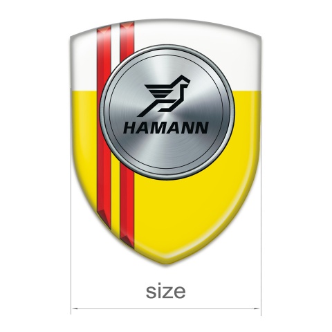Hamann Resin Sticker Yellow White with Red Lines Version 