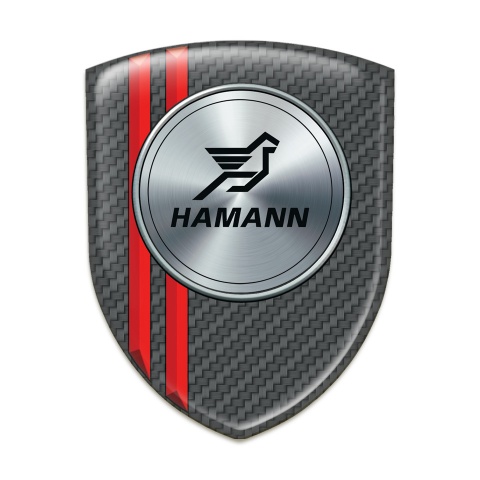 Hamann Tuning Badge Dark Grey carbon with Red Lines Version 