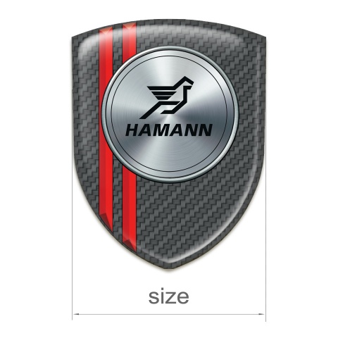 Hamann Tuning Badge Dark Grey carbon with Red Lines Version 