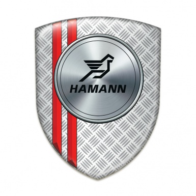 Hamann Car Accessories Badge Grid Effect with Red Lines Version 