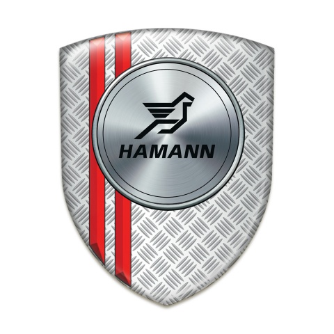 Hamann Car Accessories Badge Grid Effect with Red Lines Version 