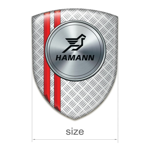 Hamann Car Accessories Badge Grid Effect with Red Lines Version 