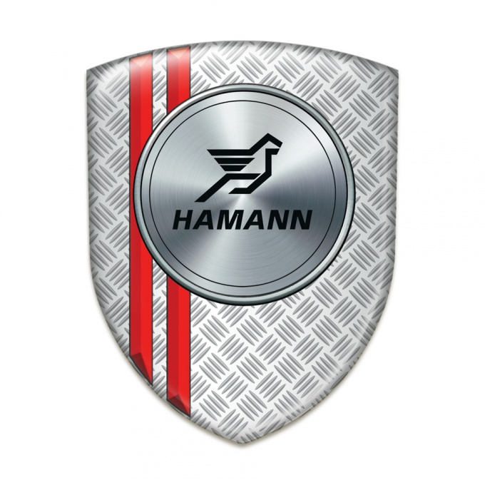 Hamann Car Accessories Badge Grid Effect with Red Lines Version 