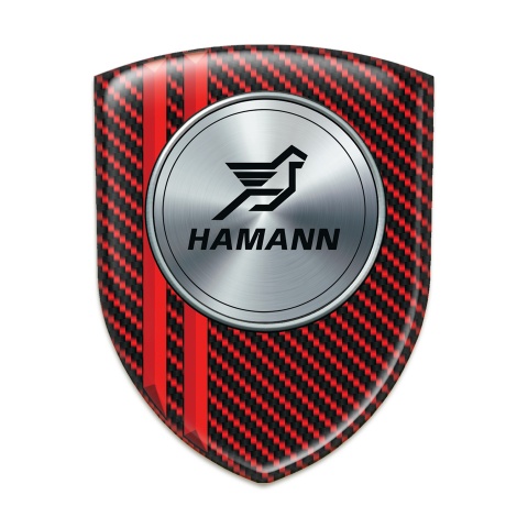 Hamann Silicone Badge Red Carbon with Red Lines Version 