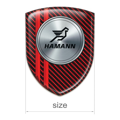Hamann Silicone Badge Red Carbon with Red Lines Version 