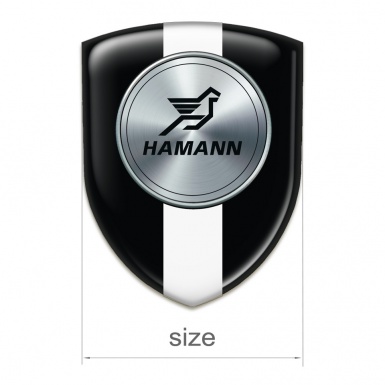 Hamann Auto Emblem Black with White Tape Version 