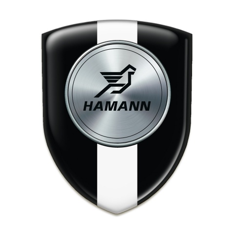 Hamann Auto Emblem Black with White Tape Version 