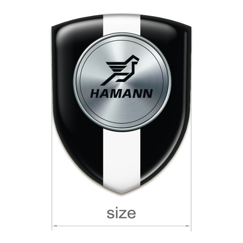 Hamann Auto Emblem Black with White Tape Version 