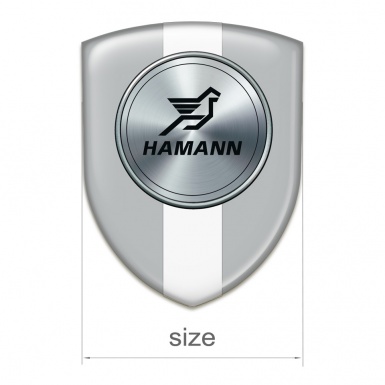 Hamann Logo Emblem Grey with White Tape Version 