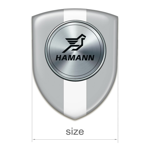 Hamann Logo Emblem Grey with White Tape Version 