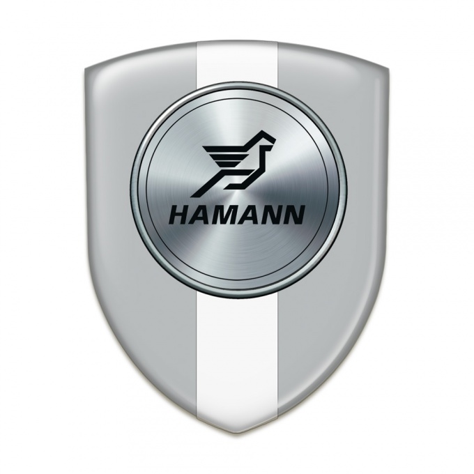 Hamann Logo Emblem Grey with White Tape Version 