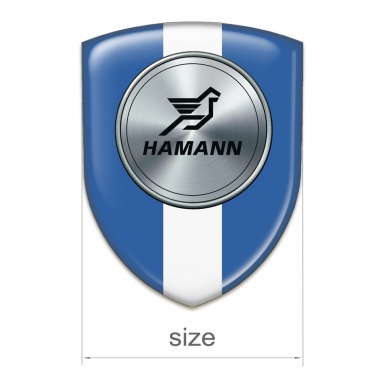Hamann Self Adhesive Emblem Logo Blue with White Tape Version 