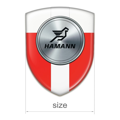 Hamann Resin Sticker red White with White Tape Version 